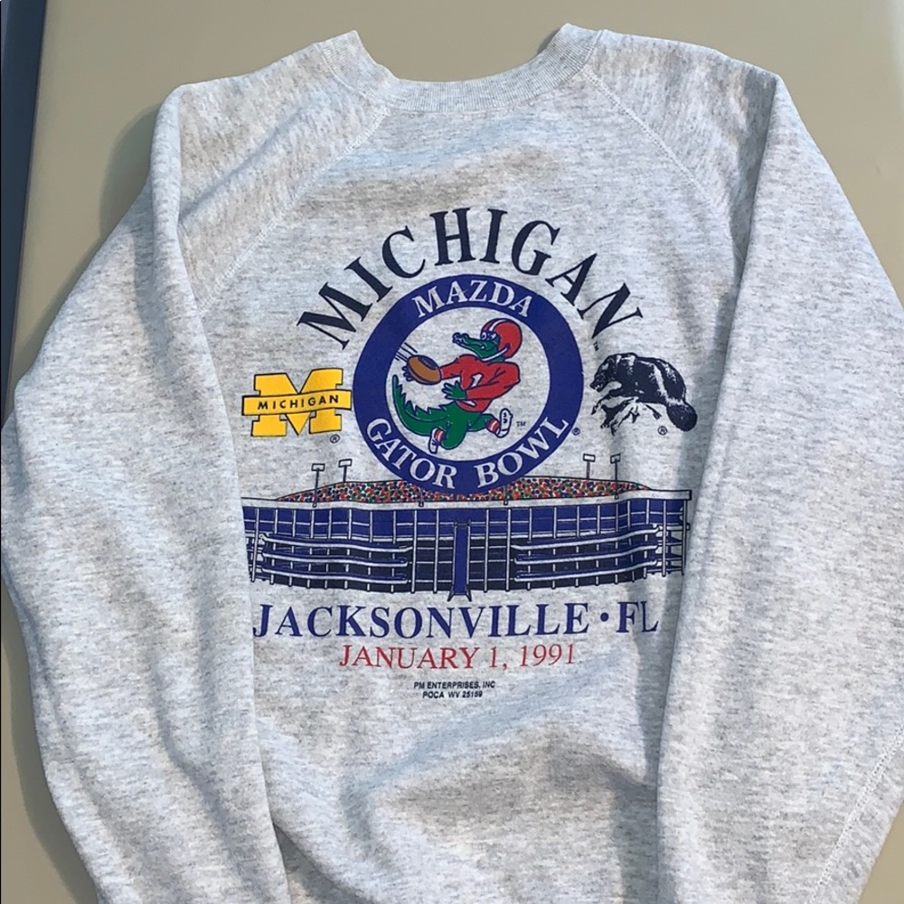Vintage Michigan crew neck sweater